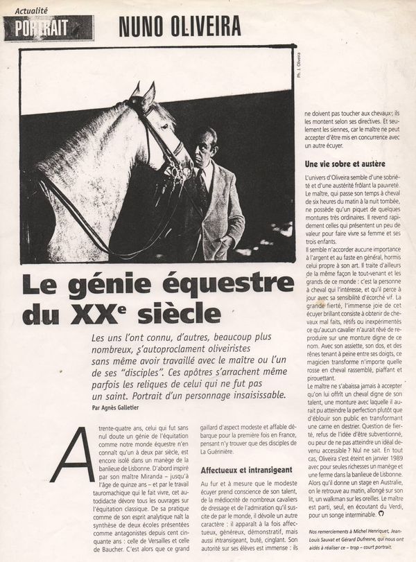 Cheval magazine, 1989