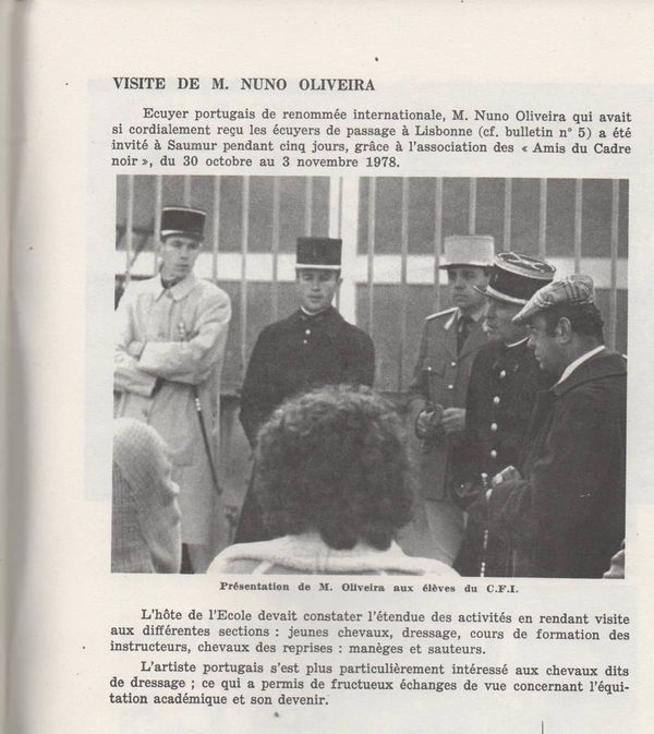 Le bulletin des Amis du Cadre  Noir, 1979