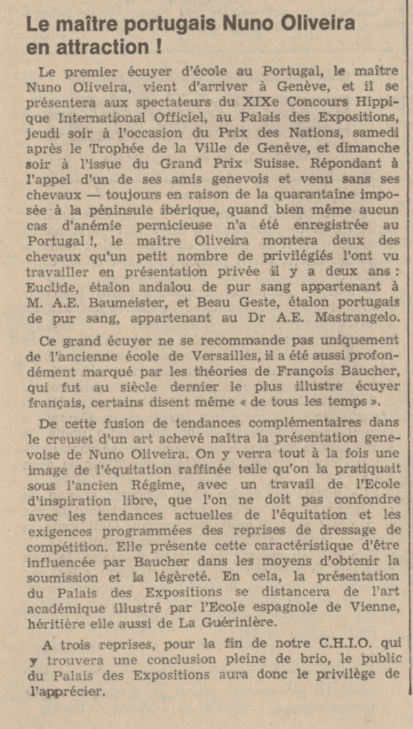 Courrier de Genève, 1967