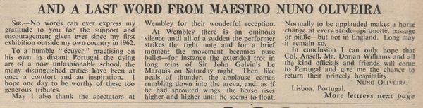 Horse and Hound, 1966