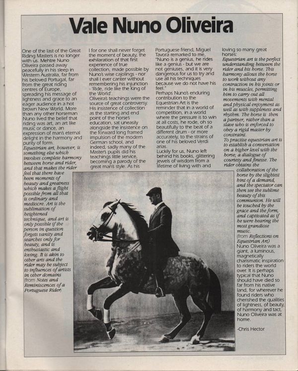 The Horse Magazine (Australie), 1989