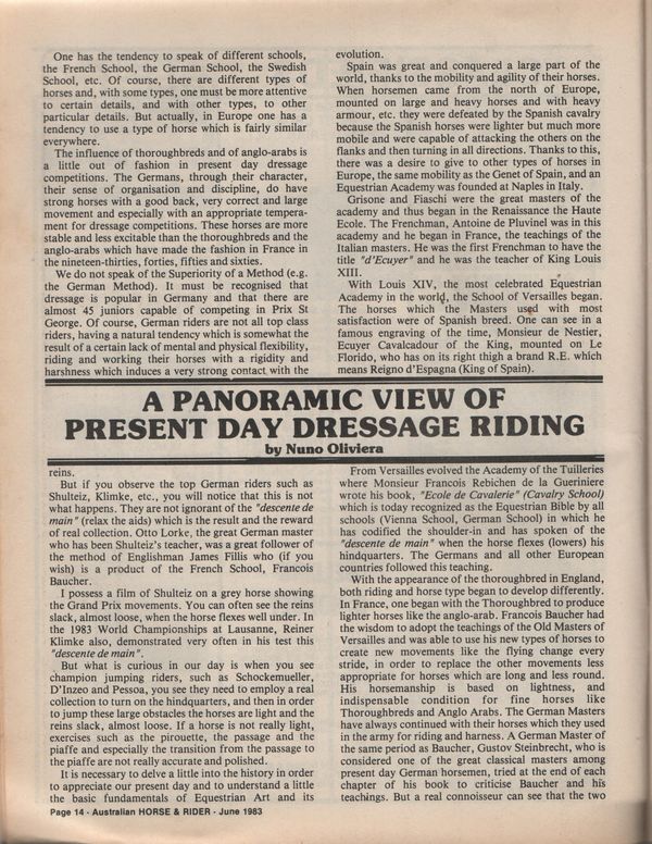 Horse&Rider, 1983