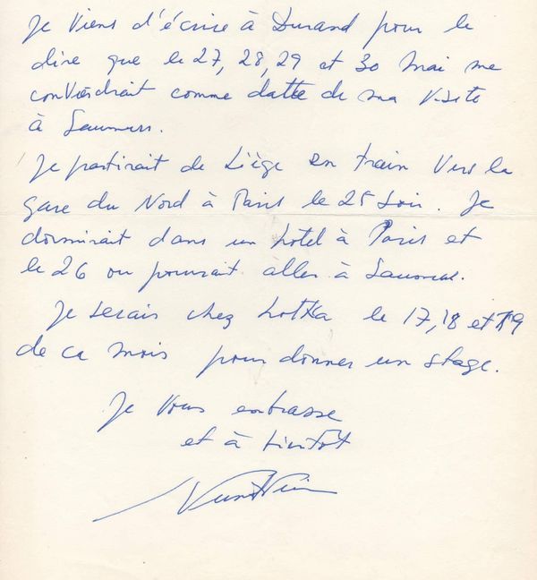 Lettre, mars 1980