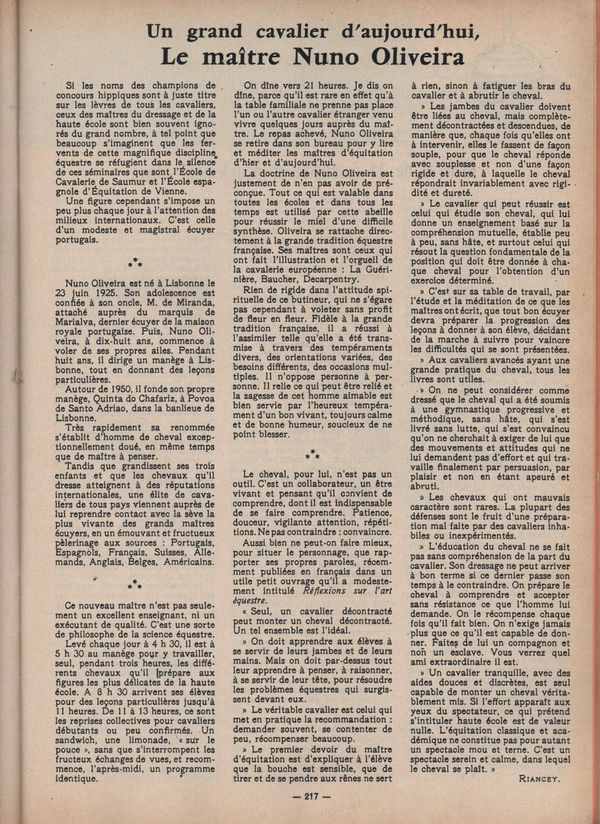 Chasseur Français, 1967