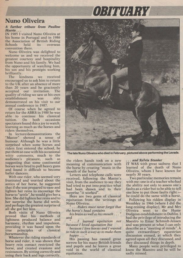 Horse&Hound, 1989