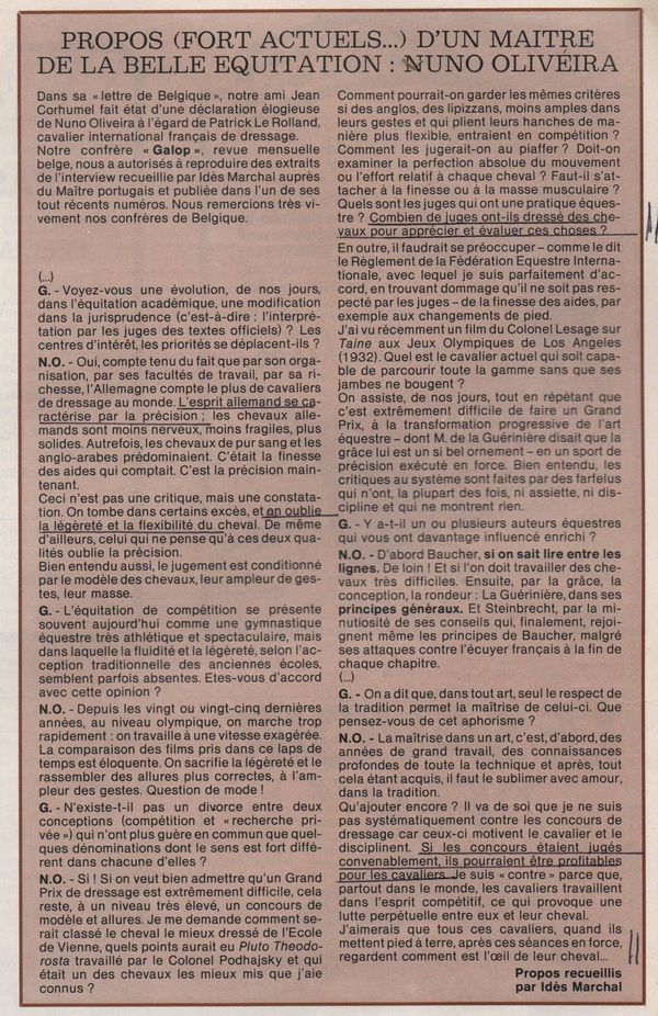 L'Information Hippique, 1981