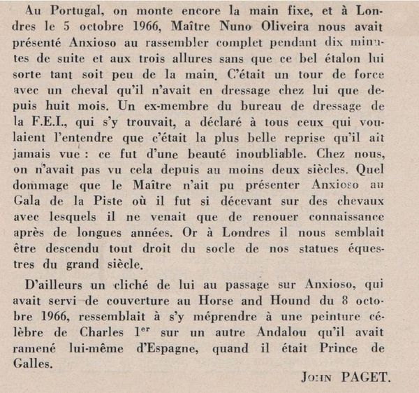 Plaisirs Equestres, 1968