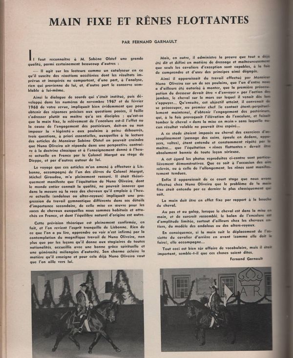 Plaisirs Equestres, 1968