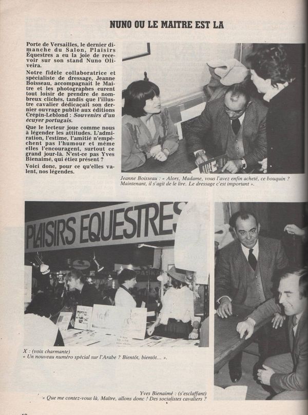 Plaisirs Equestres, 1982