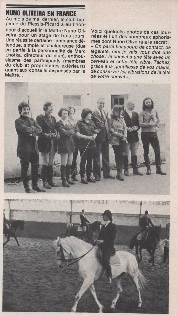 Plaisirs Equestres, 1977