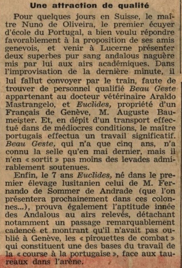 La Tribune de Genève, 1962